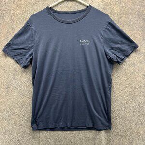 Sunrun Shirt Mens Small Navy Blue Solar Tee Short Sleeve Stretch Knit Athletic